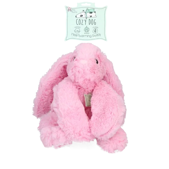 Cozy dog bunny comfort knuffel roze